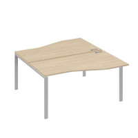 Рабочая станция столы Техно" каркас UNO (2х160) дуб скандинавский / металлокаркас серый А4 С1 191 ДК