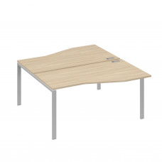 Рабочая станция столы Техно" каркас UNO (2х160) дуб скандинавский / металлокаркас серый А4 С1 191 ДК