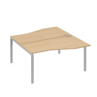 Рабочая станция столы Техно" каркас UNO (2х160) натуральный дуб / металлокаркас серый А4 С1 191 НД