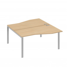 Рабочая станция столы Техно" каркас UNO (2х160) натуральный дуб / металлокаркас серый А4 С1 191 НД