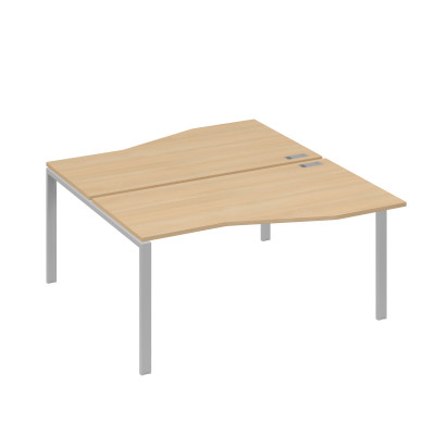 Рабочая станция столы Техно" каркас UNO (2х160) натуральный дуб / металлокаркас серый А4 С1 191 НД