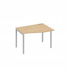 Стол эргономичный металлокаркас DUE правый "Техно" натуральный дуб / металлокаркас серый А4 С2 062 НД