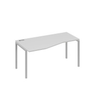 Стол эргономичный левый "Техно" на металлокаркасе DUE серый / металлокаркас серый А4 С2 065 СЕ