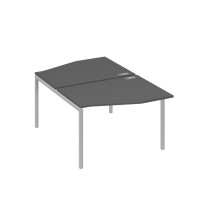 Рабочая станция металлокаркас DUE столы Техно (2х120) антрацит премиум / металлокаркас серый А4 С2 189 АР