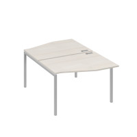 Рабочая станция металлокаркас DUE столы Техно (2х120) дуб / металлокаркас серый А4 С2 189 ДШ