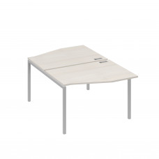 Рабочая станция металлокаркас DUE столы Техно (2х120) дуб / металлокаркас серый А4 С2 189 ДШ