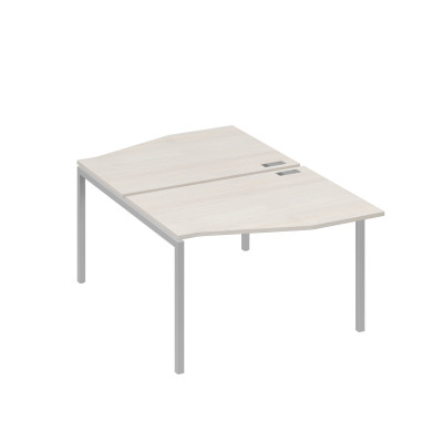 Рабочая станция металлокаркас DUE столы Техно (2х120) дуб / металлокаркас серый А4 С2 189 ДШ