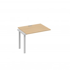 Секция 100 стола рабочей станции с каркасом UNO натуральный дуб / металлокаркас серый А4 С1 022-1 НД
