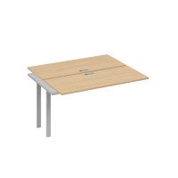 Секция стола рабочей станции на металлокаркасе UNO (2х140) натуральный дуб / металлокаркас серый А4 С1 171-1 НД