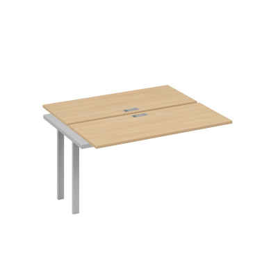 Секция стола рабочей станции на металлокаркасе UNO (2х140) натуральный дуб / металлокаркас серый А4 С1 171-1 НД