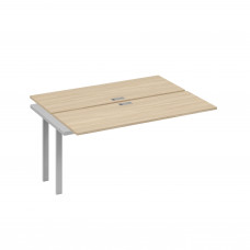 Секция стола станции 2х160 на опорах TRE дуб скандинавский / металлокаркас серый А4 С3 172-1 ДК