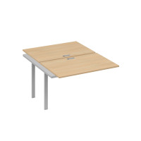 Секция стола станции на каркасе UNO 2х120 натуральный дуб / металлокаркас серый А4 С1 176-1 НД