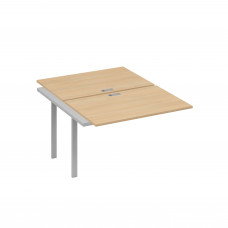 Секция стола станции на каркасе UNO 2х120 натуральный дуб / металлокаркас серый А4 С1 176-1 НД