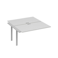 Секция на каркасе TRE стола рабочей станции 2х140 серый / металлокаркас серый А4 С3 177-1 СЕ