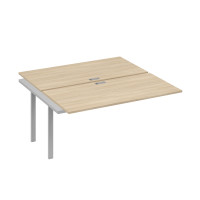 Секция стола рабочей станции на металлокаркасе TRE (2х160) дуб скандинавский / металлокаркас серый А4 С3 178-1 ДК