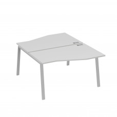 Рабочая станция столы Техно (2х140) каркас TRE серый / металлокаркас серый А4 С3 190 СЕ