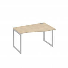 Стол правый "Техно" на металлокаркасе QUATTRO эргономичный дуб скандинавский / металлокаркас серый А4 С4 064 ДК