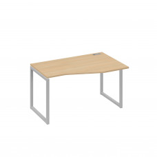 Стол правый "Техно" на металлокаркасе QUATTRO эргономичный натуральный дуб / металлокаркас серый А4 С4 064 НД
