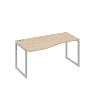Стол эргономичный левый "Техно" на металлокаркасе QUATTRO дуб скандинавский / металлокаркас серый А4 С4 065 ДК