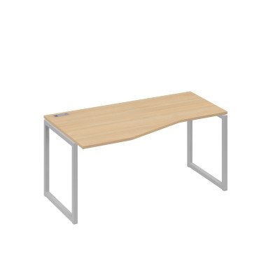Стол эргономичный левый "Техно" на металлокаркасе QUATTRO натуральный дуб / металлокаркас серый А4 С4 065 НД