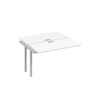 Секция стола рабочей станции на металлокаркасе QUATTRO (2х120) белый премиум / металлокаркас серый А4 С4 170-1 БП