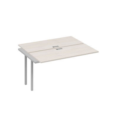 Секция стола рабочей станции на металлокаркасе QUATTRO (2х140) дуб / металлокаркас серый А4 С4 171-1 ДШ