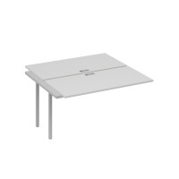 Секция рабочей станции на опорах DUE (2х140) серый / металлокаркас серый А4 С2 174-1 СЕ