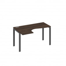 Стол левый на металлокаркасе UNO эргономичный "Классика" дуб ристретто/ металлокаркас антрацит А4 А1 033 ДР