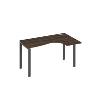 Стол правый "Классика" эргономичный на металлокаркасе UNO дуб ристретто/ металлокаркас антрацит А4 А1 034 ДР