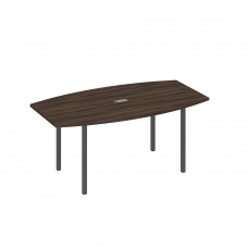 Стол для переговоров 180 опоры DUE дуб ристретто/ металлокаркас антрацит А4 А2 112 ДР