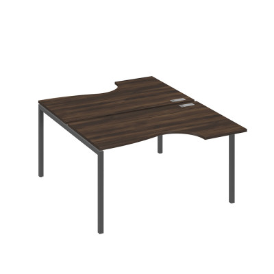 Рабочая станция металлокаркас DUE со столами (2х140) Классика дуб ристретто/ металлокаркас антрацит А4 А2 184 ДР