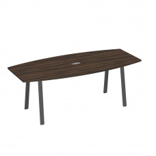 Стол для переговоров 220 на металлокаркасе TRE дуб ристретто/ металлокаркас антрацит А4 А3 114 ДР