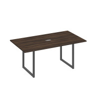 Стол 180 с опорами QUATTRO переговорный дуб ристретто/ металлокаркас антрацит А4 А4 122 ДР