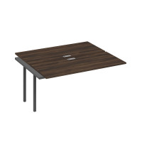 Секция стола рабочей станции на металлокаркасе QUATTRO (2х160) дуб ристретто/ металлокаркас антрацит А4 А4 175-1 ДР