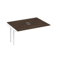 Секция рабочей станции на опорах DUE 2х160 дуб ристретто/ металлокаркас белый А4 Б2 172-1 ДР