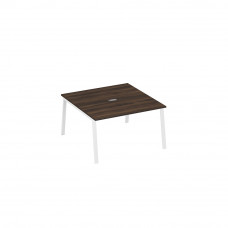 Стол 140 на металлокаркасе TRE для переговорной дуб ристретто/ металлокаркас белый А4 Б3 135 ДР