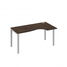 Стол на металлокаркасе UNO "Классика" эргономичный правый дуб ристретто/ металлокаркас серый А4 С1 046 ДР