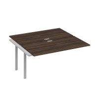 Секция стола рабочей станции 2х160 с металлокаркасом UNO дуб ристретто/ металлокаркас серый А4 С1 178-1 ДР