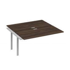 Секция стола рабочей станции 2х160 с металлокаркасом UNO дуб ристретто/ металлокаркас серый А4 С1 178-1 ДР