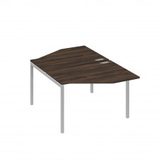 Рабочая станция каркас DUE (2х120) с эргономичными столами Техно дуб ристретто/ металлокаркас серый А4 С2 186 ДР