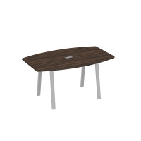 Стол 160 переговорный на ножках TRE дуб ристретто/ металлокаркас серый А4 С3 111 ДР