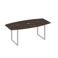 Стол переговорный 200 с металлокаркасом QUATTRO дуб ристретто/ металлокаркас серый А4 С4 113 ДР