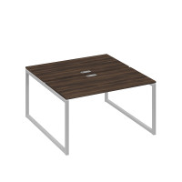 Рабочая станция 2х140 на опорах QUATTRO дуб ристретто/ металлокаркас серый А4 С4 174 ДР