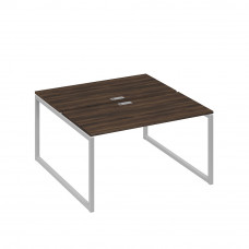 Рабочая станция 2х140 на опорах QUATTRO дуб ристретто/ металлокаркас серый А4 С4 174 ДР