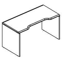 Стол эргономичный "Симметрия" на каркасе ДСП (2 скоса) мокко премиум / мокко премиум МР МП 015.03 МП