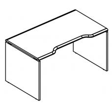 Стол эргономичный "Симметрия" на каркасе ДСП (2 скоса) мокко премиум / мокко премиум МР МП 025.03 МП