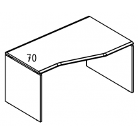 Стол эргономичный "Техно" на каркасе ДСП (2 скоса) правый мокко премиум / мокко премиум МР МП 062.01 МП