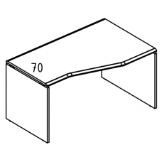 Стол эргономичный "Техно" на каркасе ДСП (2 скоса) правый вяз либерти / мокко премиум МР МП 066.01 ВЛ