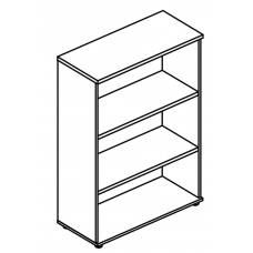 Стеллаж средний (топ ДСП) вяз либерти / мокко премиум МР 9460 ВЛ/МП