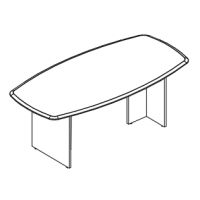 Стол для переговоров овальный на опорах ДСП мокко премиум МР 176 МП